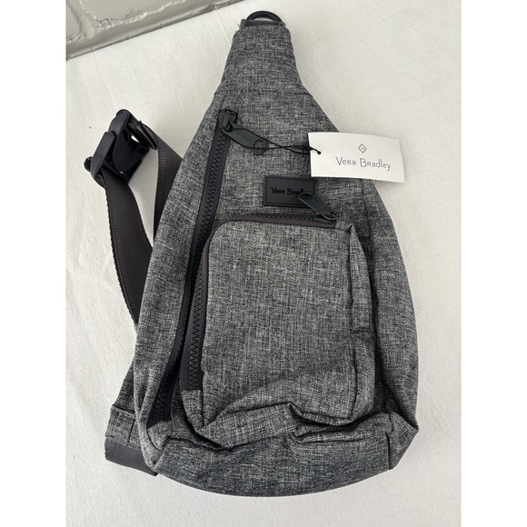 Vera Bradley Handbags - Vera Bradley Mini Sling Backpack Crossbody Belt Bag Heather Grey Zip Closure NWT